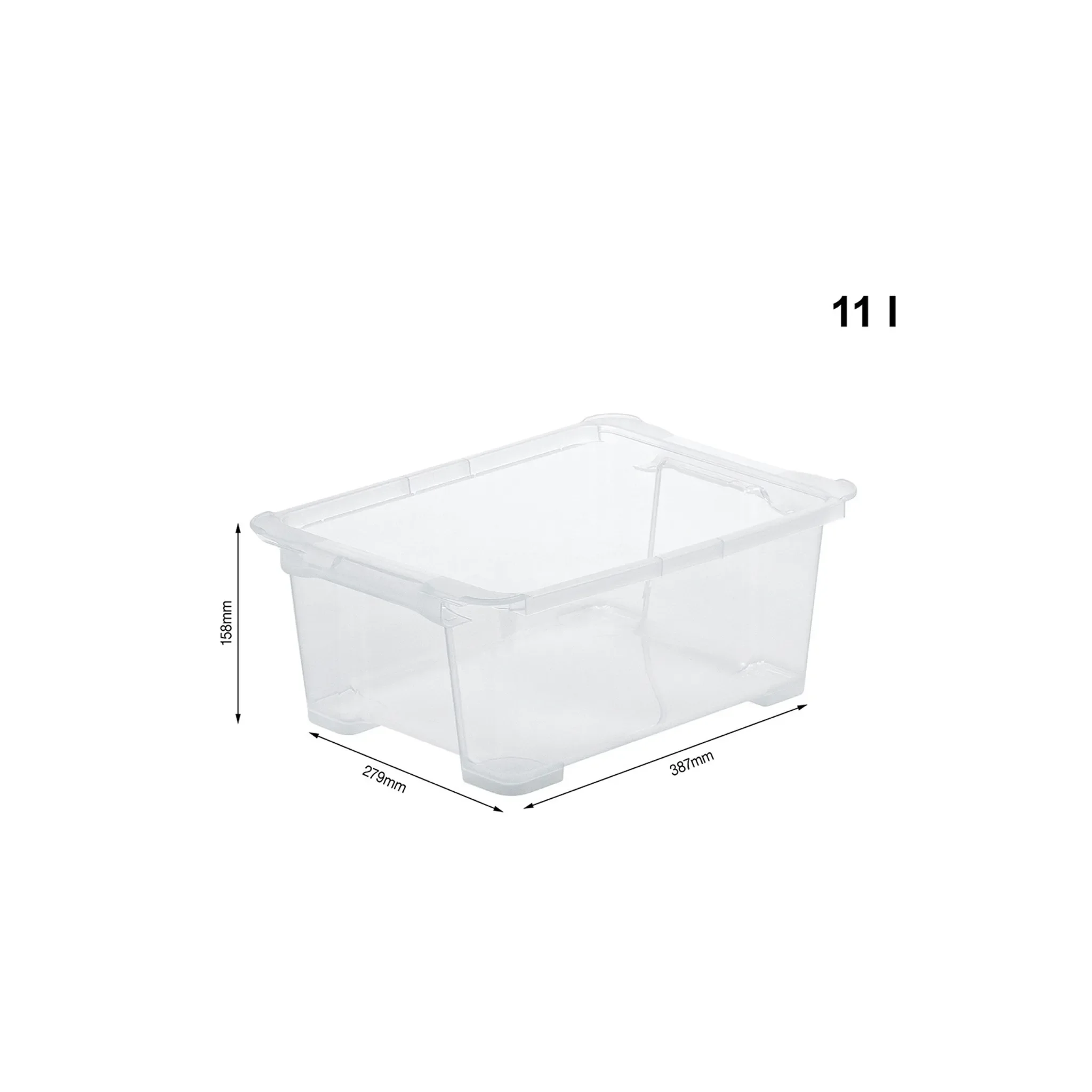 Box 11 l EVO EASY – Aufbewahrungsbox mit Deckel, Transparent